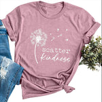 Scatter Kindness Graphic Summer T-shirt