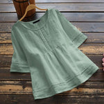 cambioprcaribe T-Shirt Light Green / 5XL Gypsy Soul Loose Pleated T-Shirt