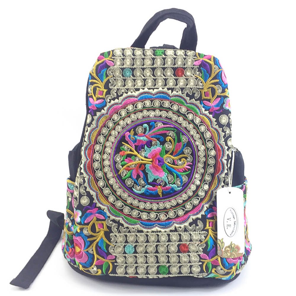 cambioprcaribe Tibet Mandala Embroidered Backpack