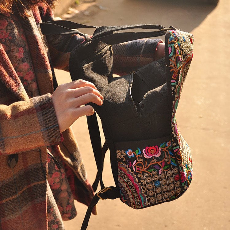 cambioprcaribe Tibet Mandala Embroidered Backpack