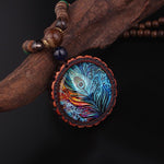 cambioprcaribe Tribal Peacock Feather Necklace