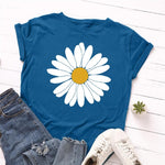 cambioprcaribe Vintage Daisy Flower Cotton Tee