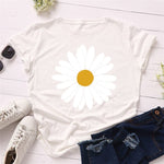 cambioprcaribe Vintage Daisy Flower Cotton Tee