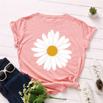 cambioprcaribe Vintage Daisy Flower Cotton Tee