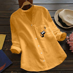 cambioprcaribe Yellow 2 / S / China Gatita N The Pocket V-Neck Blouse