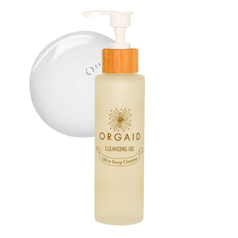 orgaid, organic skincare, double cleansing, cleansing oil