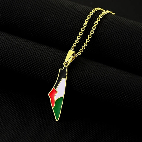 Collier Free Palestine - Couleur Or