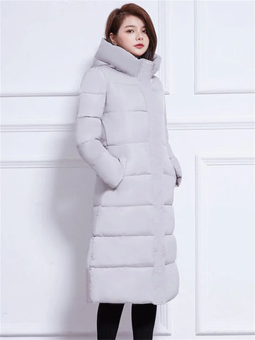 Manteau long pour femmes - couleur gris