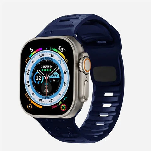 Bracelet en silicone pour Apple Watch - couleur bleue