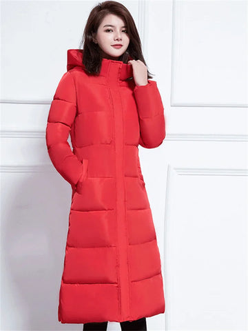 Manteau long pour femmes - couleur rouge