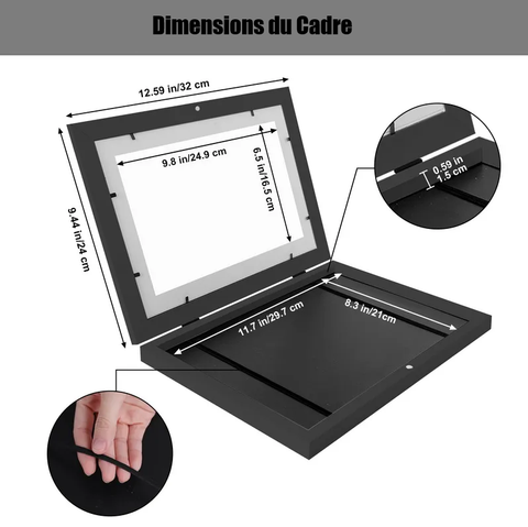 Dimensions - cadres pour images - KiddieFrame