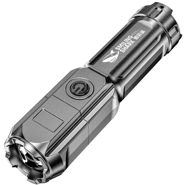 SMILING SHARK Telescopic Focusing Three-gear Bright LED Flashlight