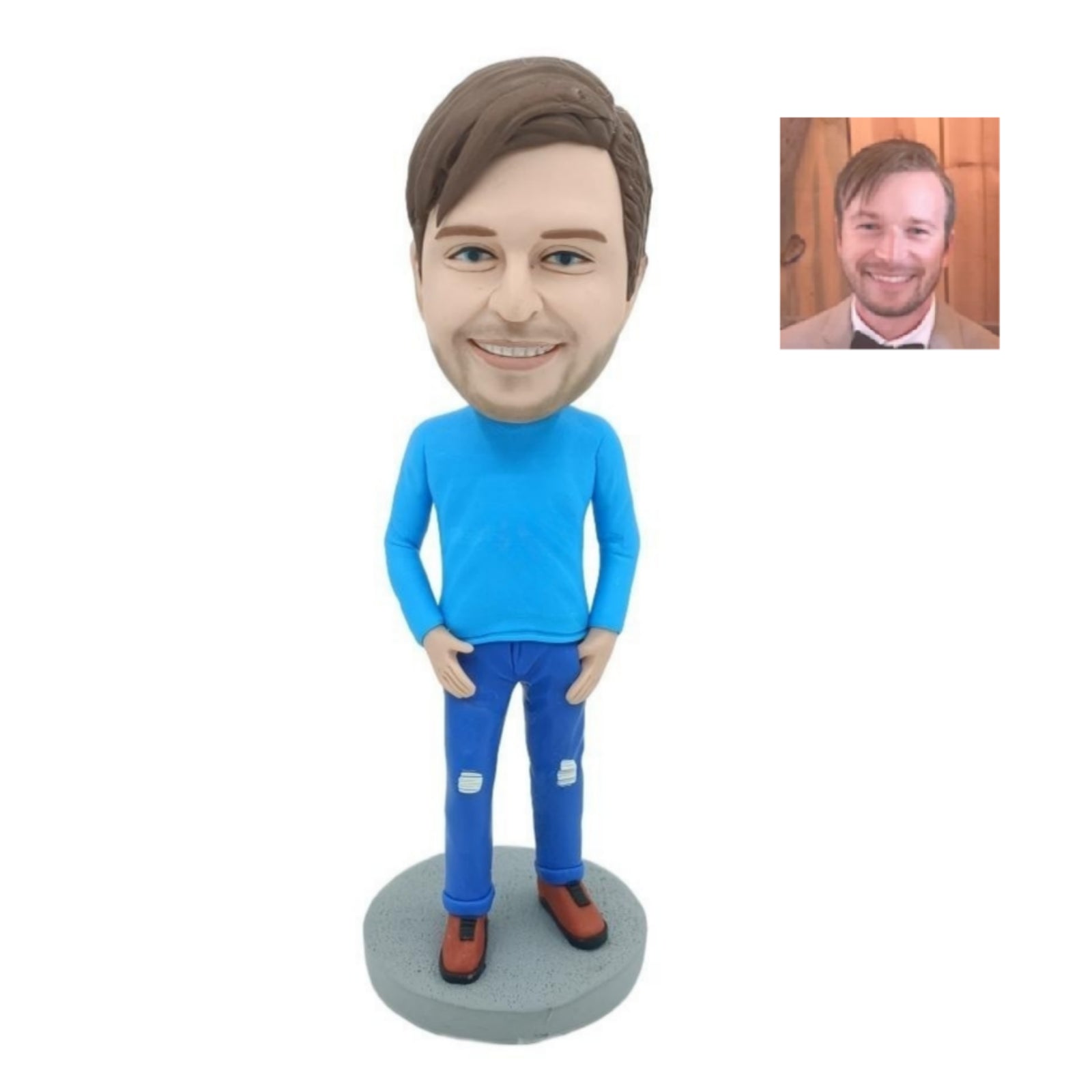 Handsome and Casual Custom Bobblehead