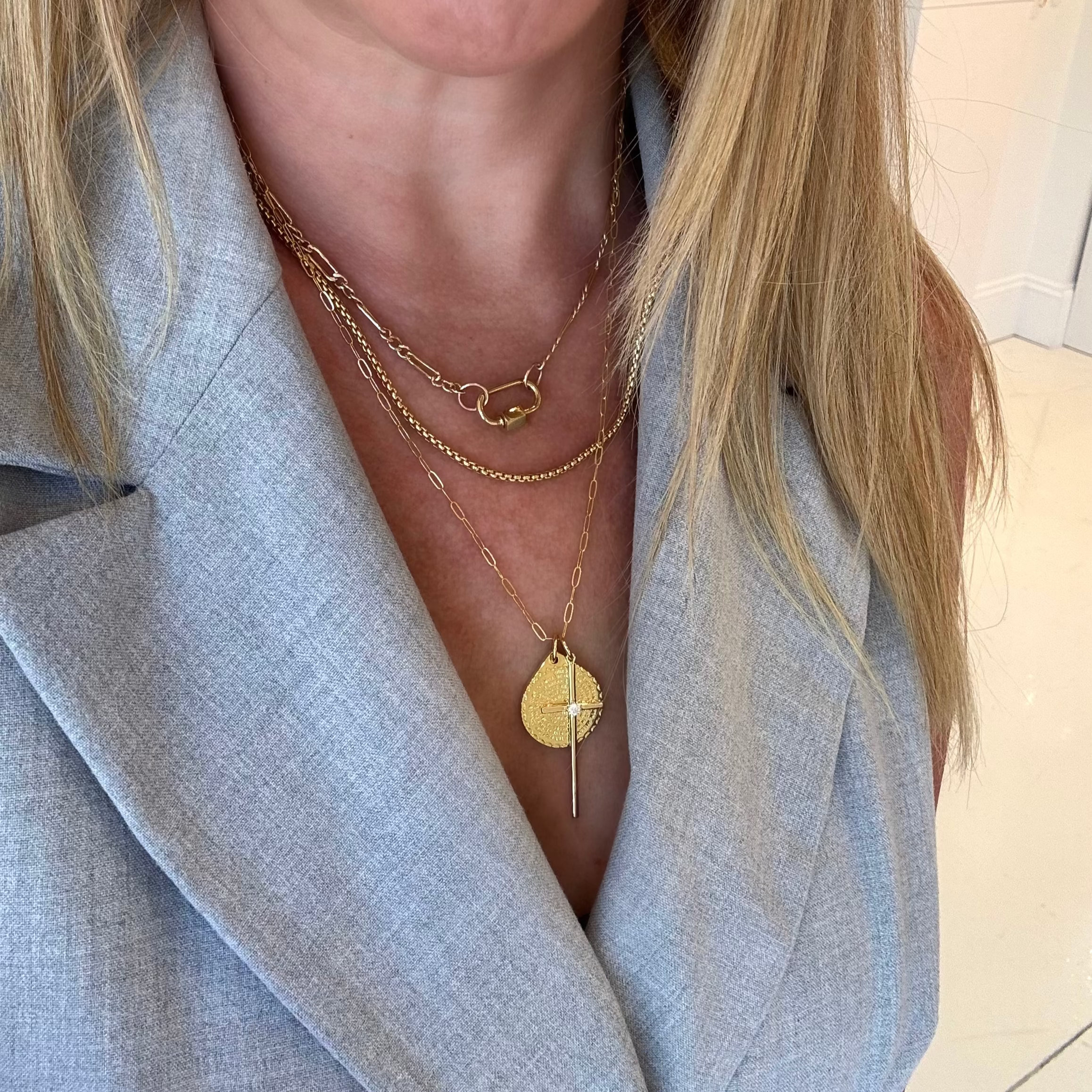 Lord's Prayer Latin Cross Chain