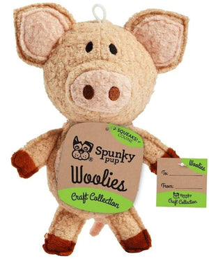 Spunky Pup Woolies Pig Dog Toy - Ageless Dog Shop