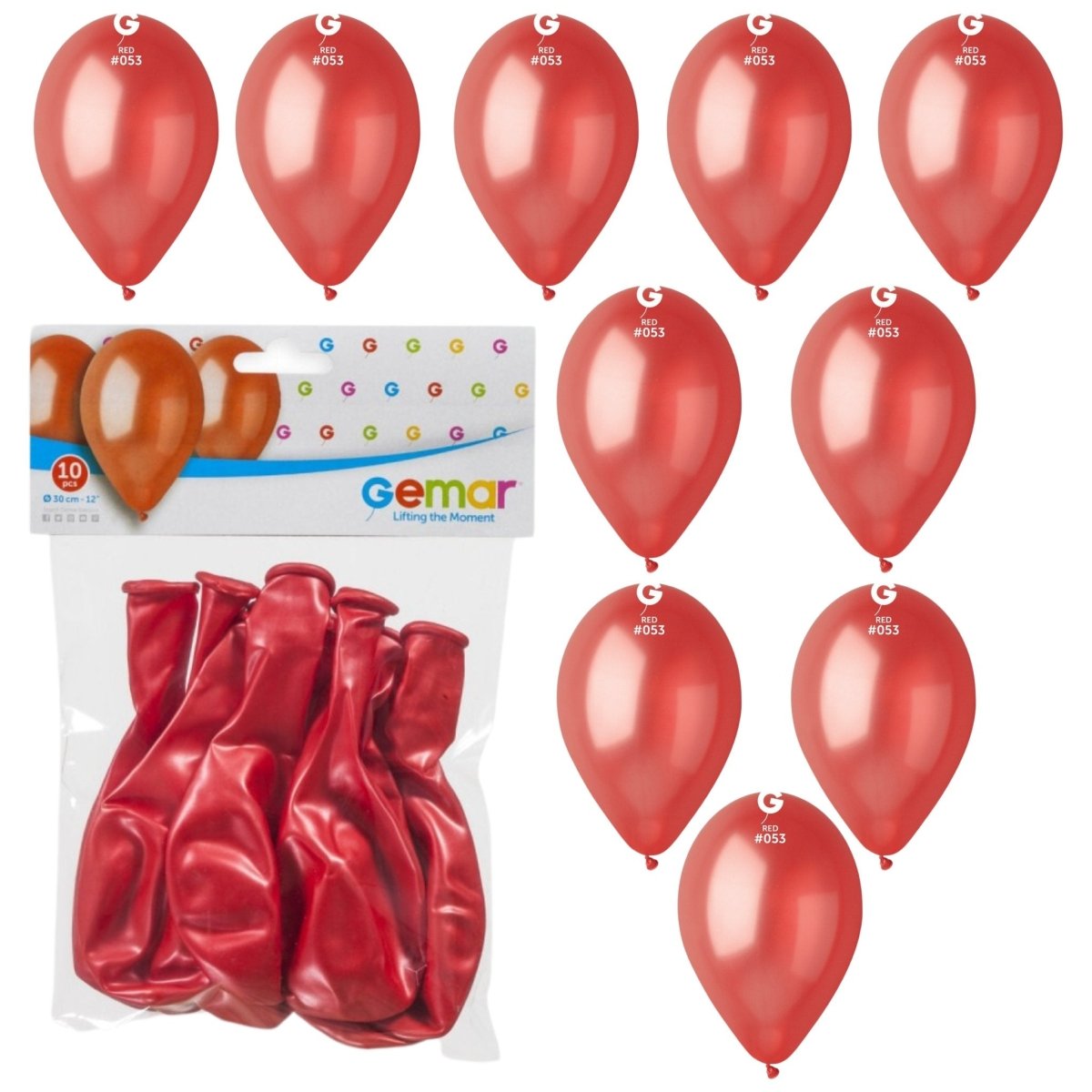 Plain Red Balloons (10 pack)