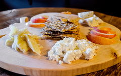 Cheese platter with Saratoga Crackers