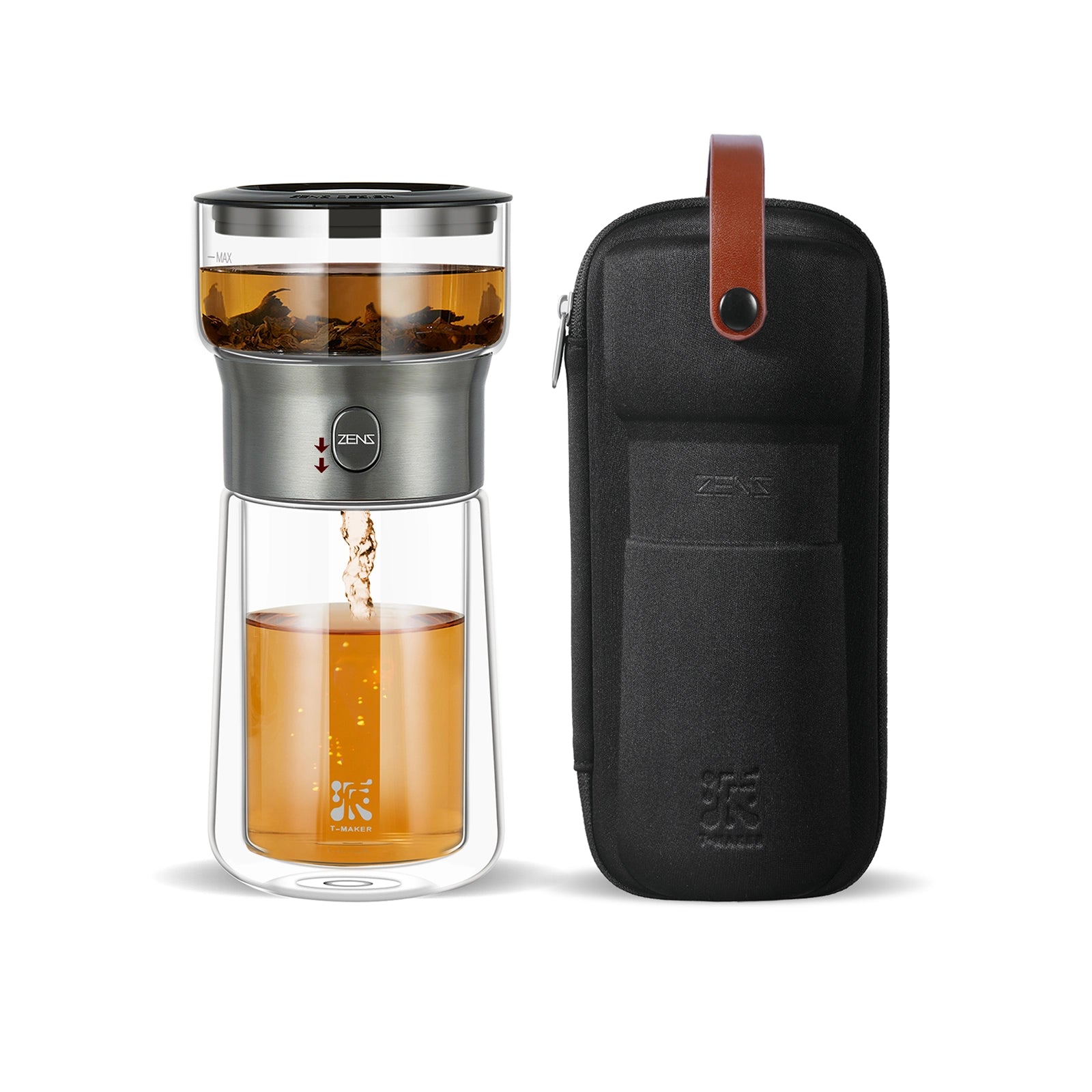 Smart Tea Maker for Loose Tea Lover Gift 9 Oz Cup Black