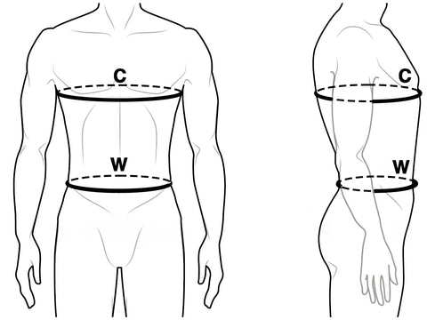 Size chart male torso