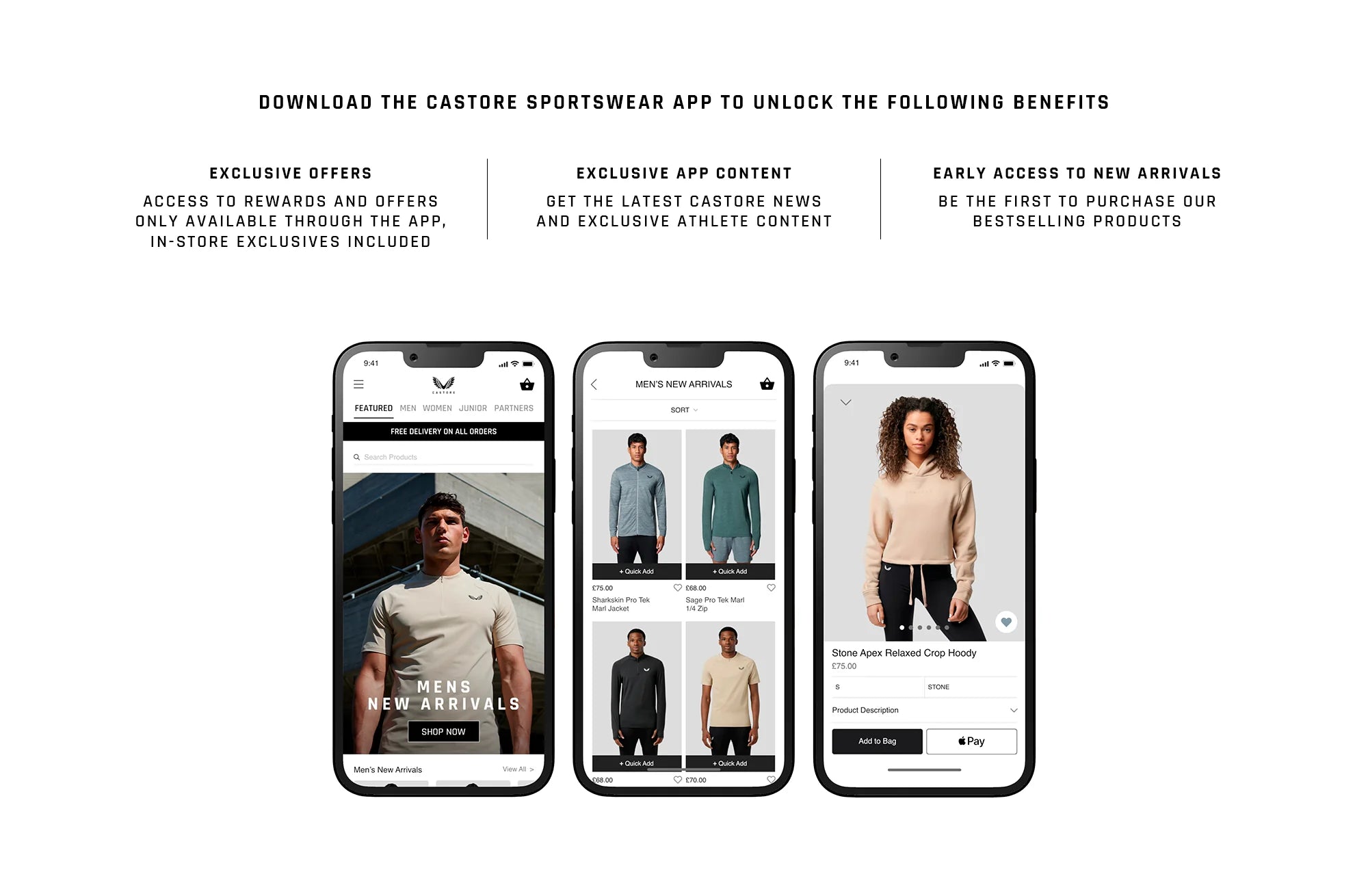 Download the Castore app info