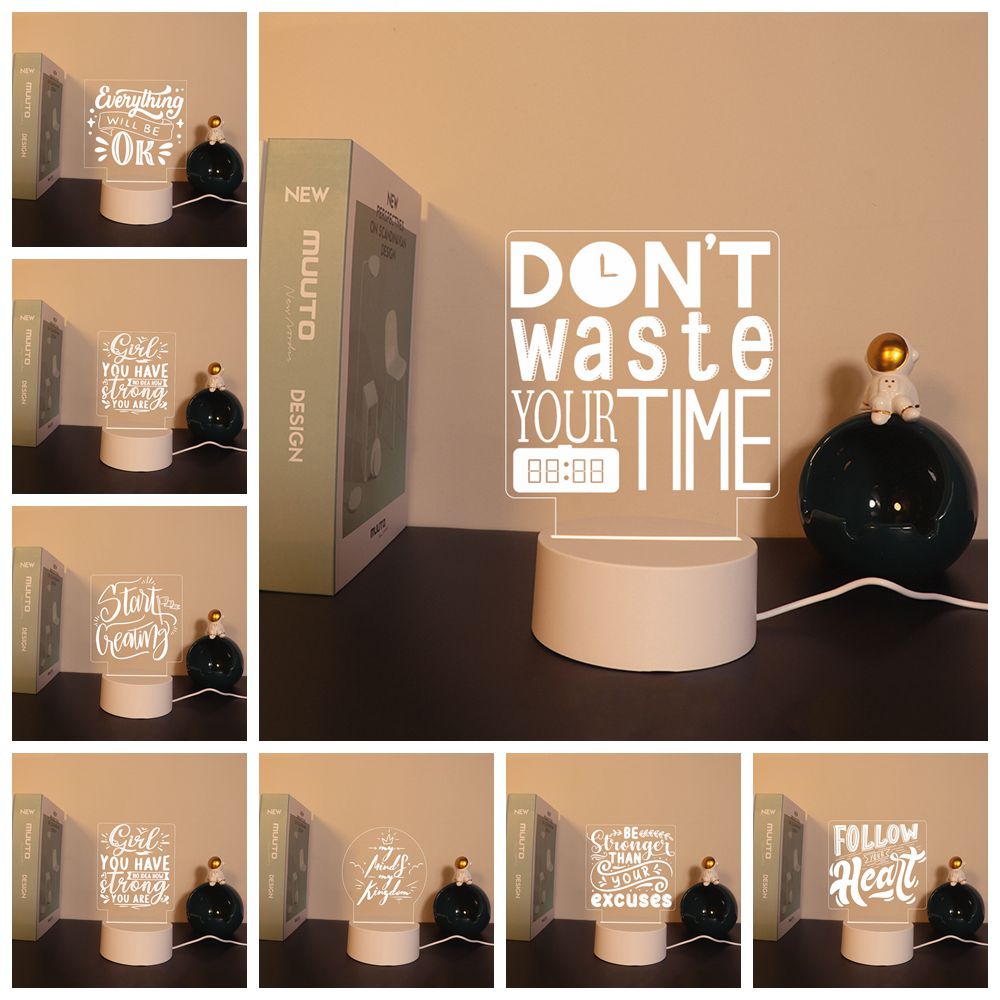 Motivational sentence Kids Night Light