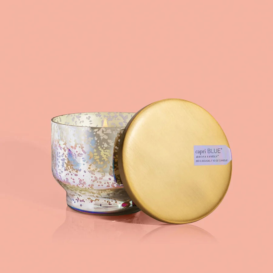 Havana Vanilla Mercury Iridescent Inverted Candle, 10 oz