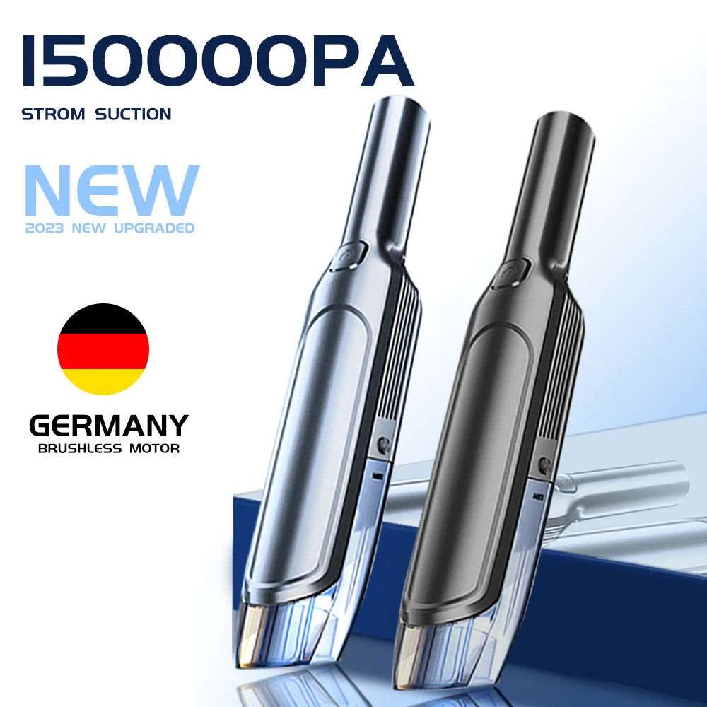 150000PA Car Vacuum Cleaner Mini Wireless Handheld Strong Suction Portable Powerful Cleaning Machine for Car Home Appliance