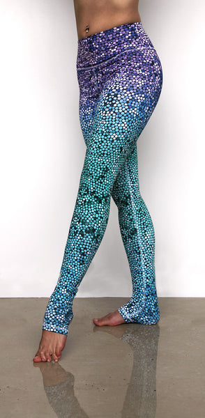 Unique Yoga Pants | Cute Mosaic Mermaid Leggings | Haute Couture ...
