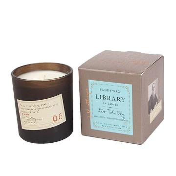 Paddywax Library Leo Tolstoy Candle