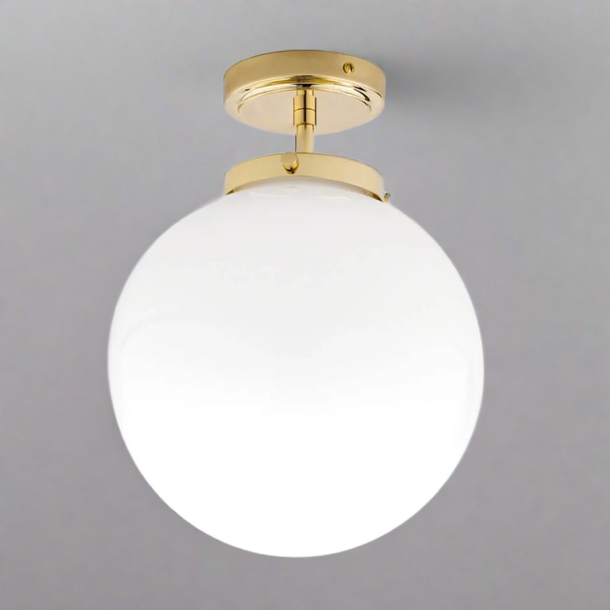 Hyde Globe Bathroom Ceiling Light Ip44 Semi Flush Lampsy
