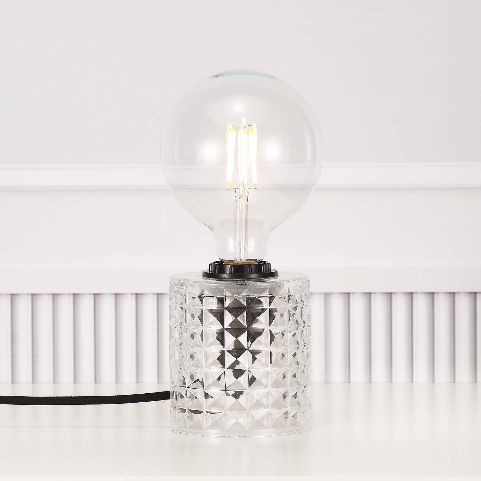 small glass table lamp