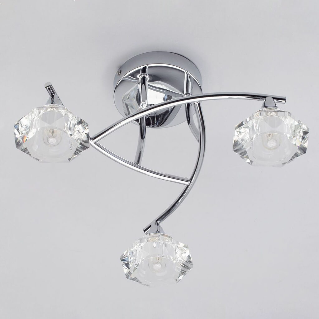 Reena 3 Light Chrome Bathroom Ceiling Light