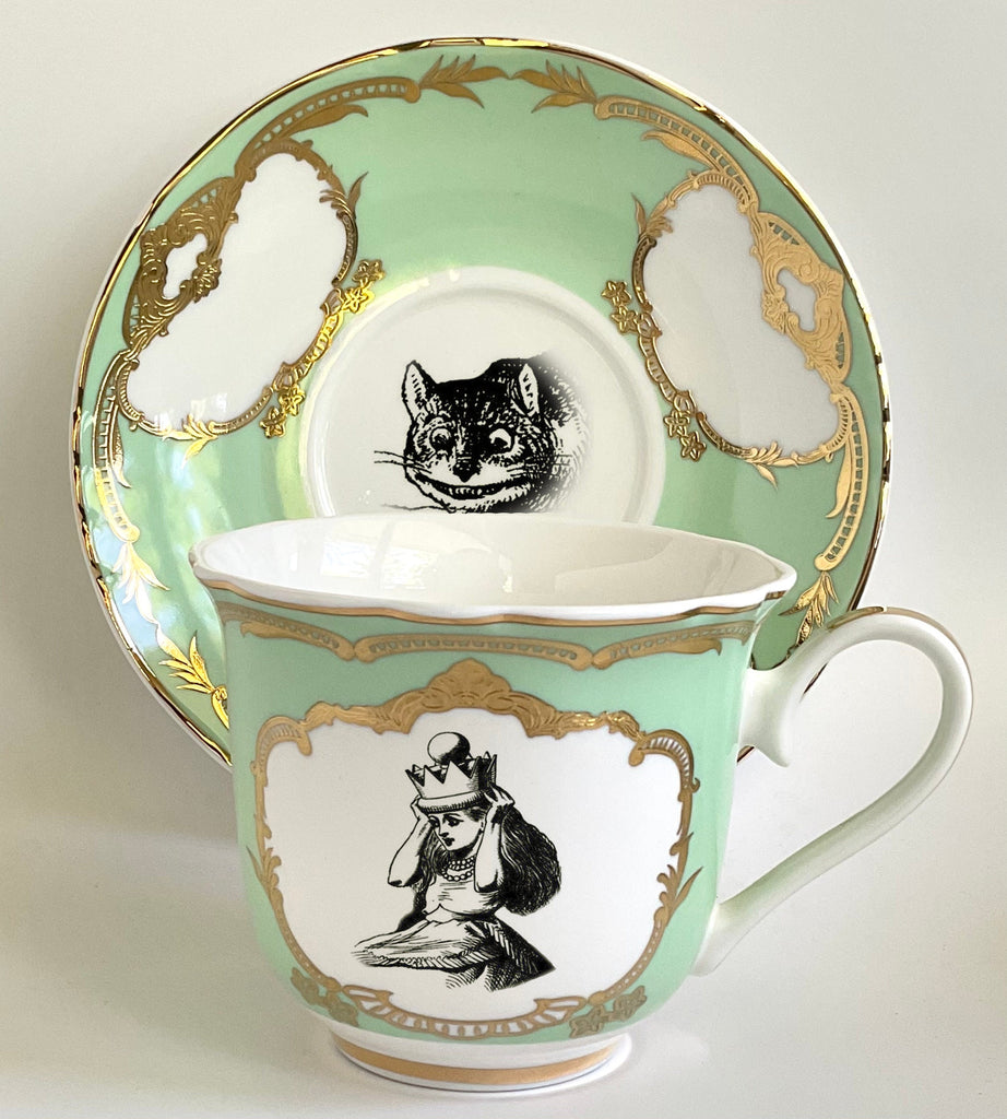 alice in wonderland black tea set