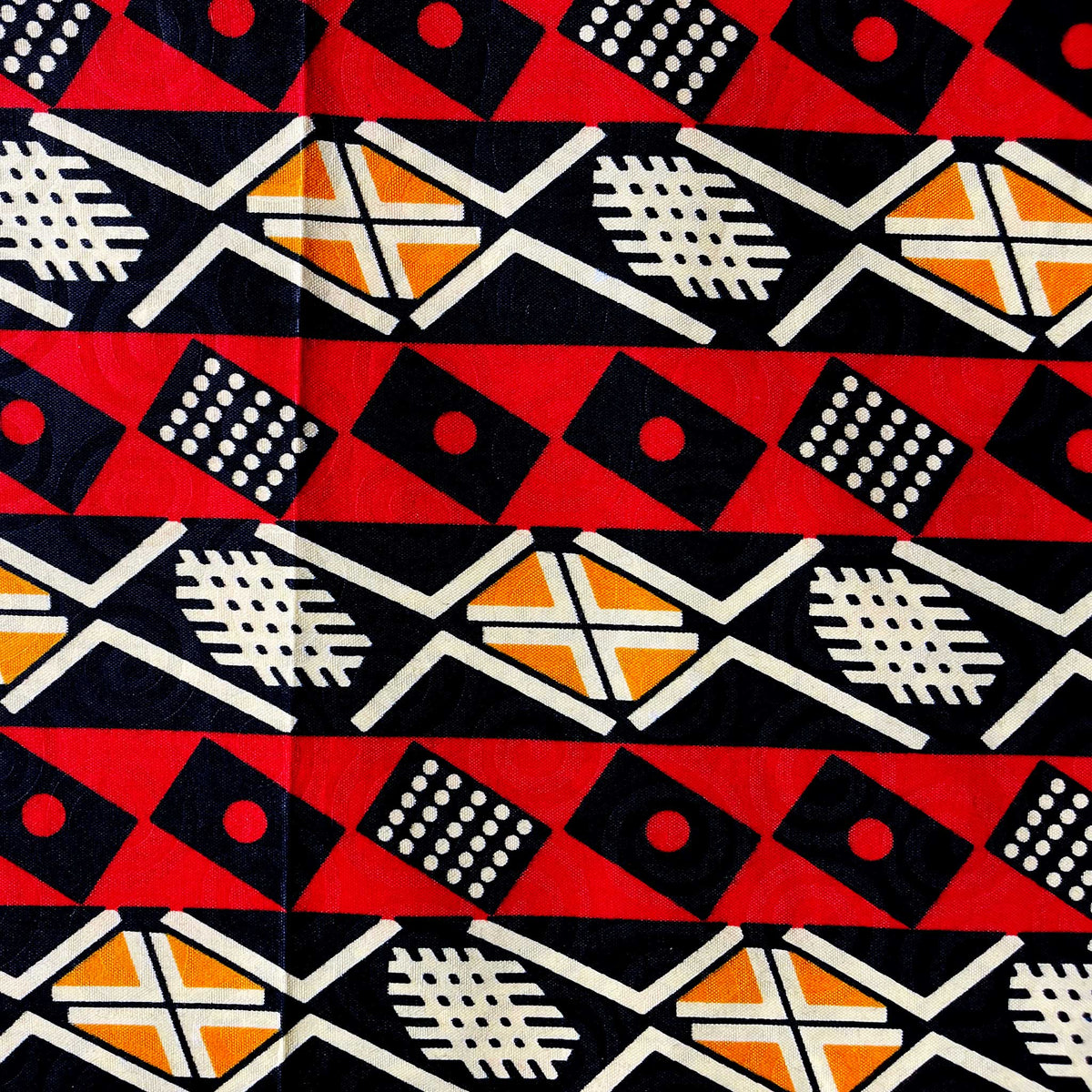 red tribal print