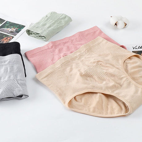 French Cut Elastic Waist Stylish Underwear Plain Color Mini Panty