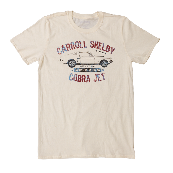Shelby Cobra Logo Shirt | White & Blue Graphic Tee | Wicked Quick
