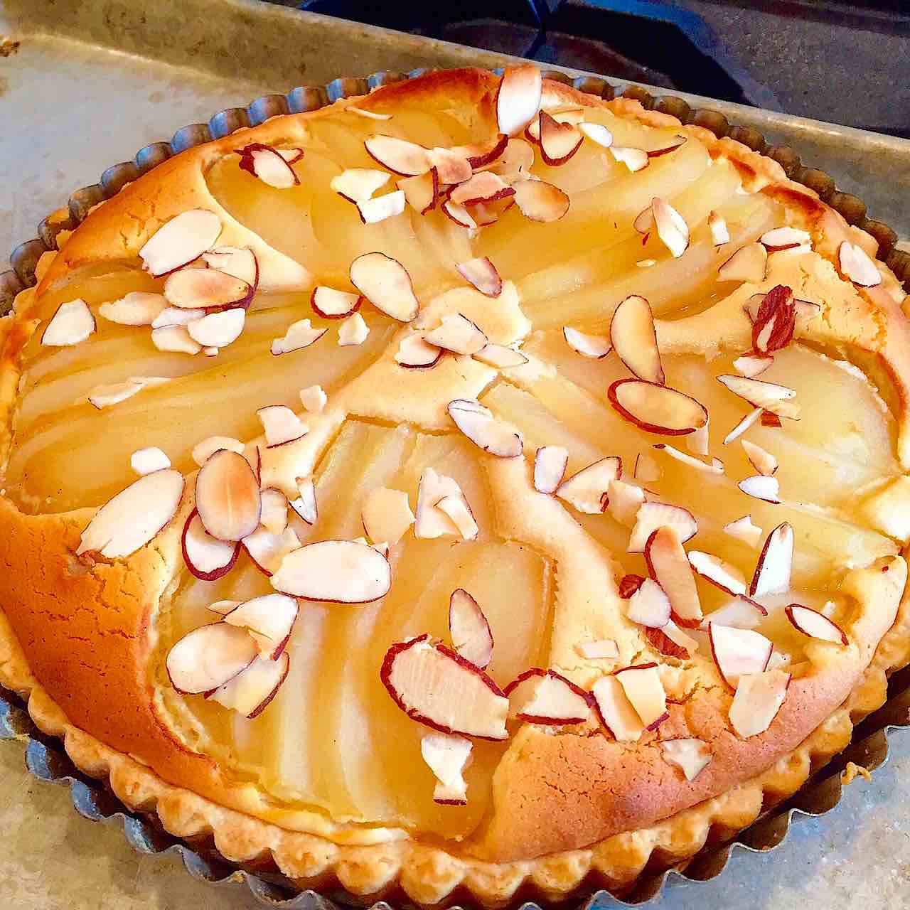 pear almond tart