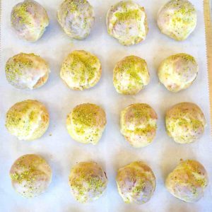 pistachio cream puffs