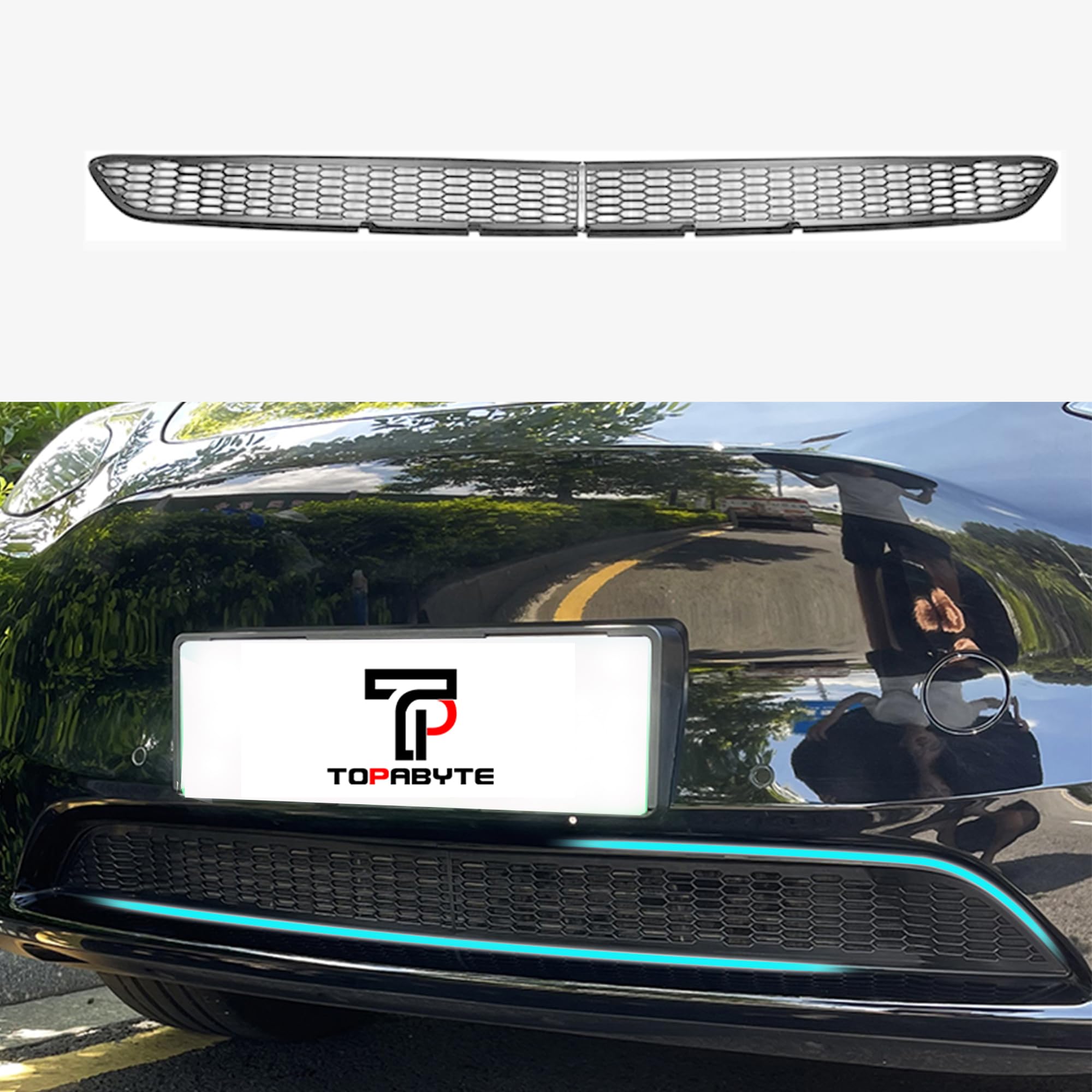 TOPABYTE Front Grill Mesh Protector Net for Model 3 Y Segmented Anti Leaves Insect
