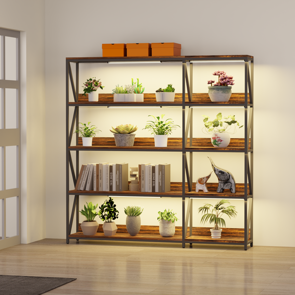 bright style of corner bookshelf