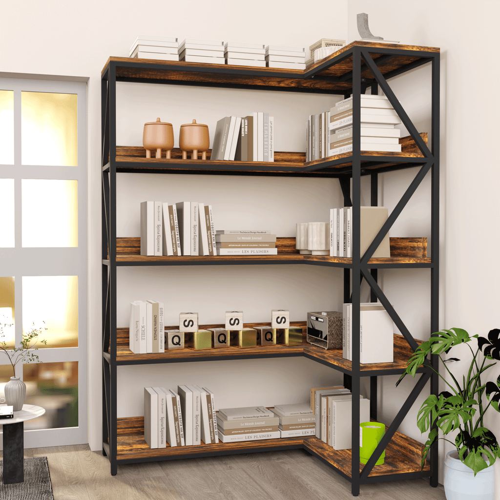 corner shelf in study