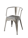 AC16 Armchair - Varnished raw steel