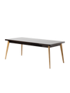 55 Table with wooden legs - Brun Noir / 200 x 95