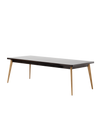 55 Table with wooden legs - Brun Noir / 240 x 100