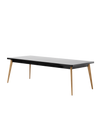 55 Table with wooden legs - Jet black / 240 x 100