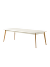 55 Table with wooden legs - Oyster white / 240 x 100