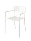 Patio Solid Armchair - Pure white