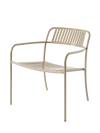 Patio Lounge Slatted Armchair - Grey Beige