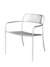 Patio Lounge Slatted Armchair - Galvanized