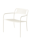 Patio Lounge Slatted Armchair - Oyster White
